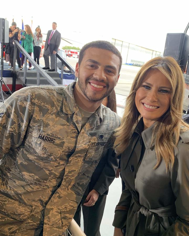 Raven Harris serving in the United States Air Force