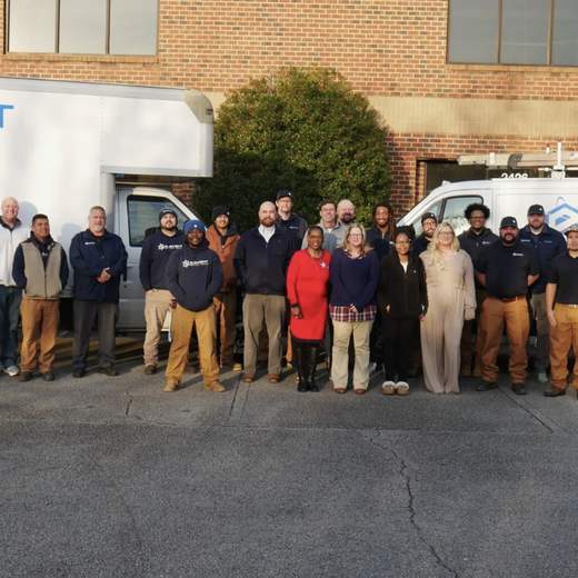 Sandra Baker with her acquired services group