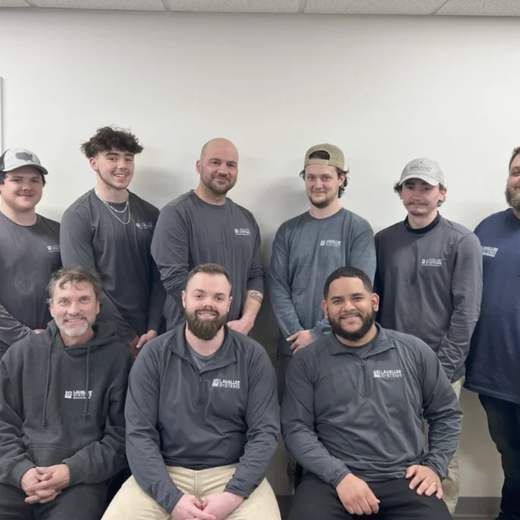 Kevin Rhodes with his HVAC team